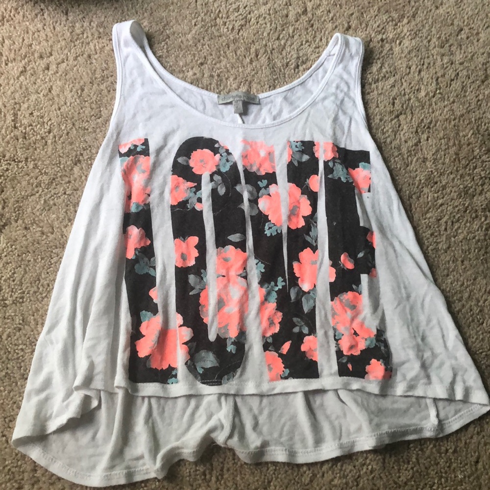 cropped LOVE tank top